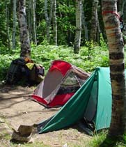 Camp at Lake Desor