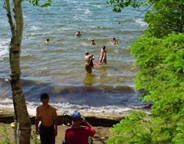 Swimming in Lake Desor