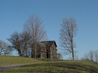 Old house on roadwalk near Baxter Bridge