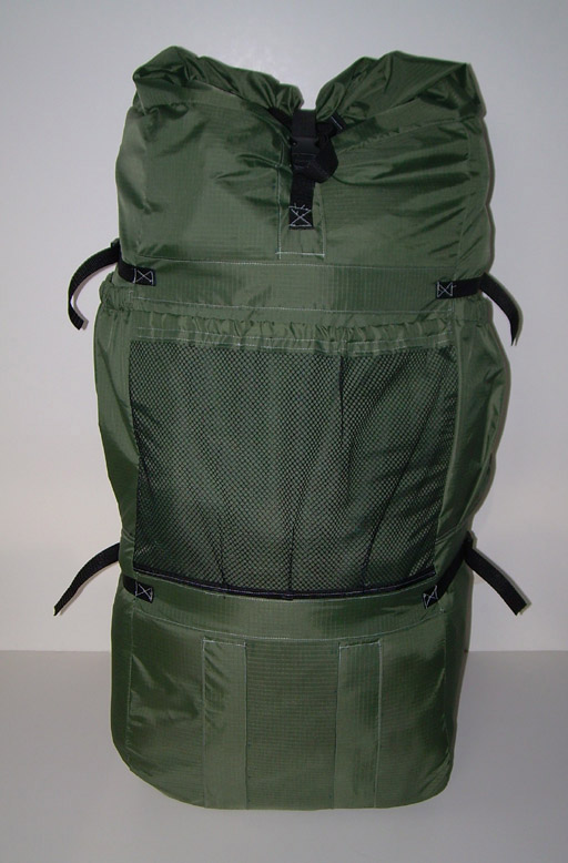 Front view of the finished pack.